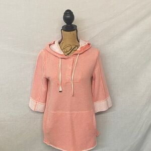 Orange Hooded Tunic Top